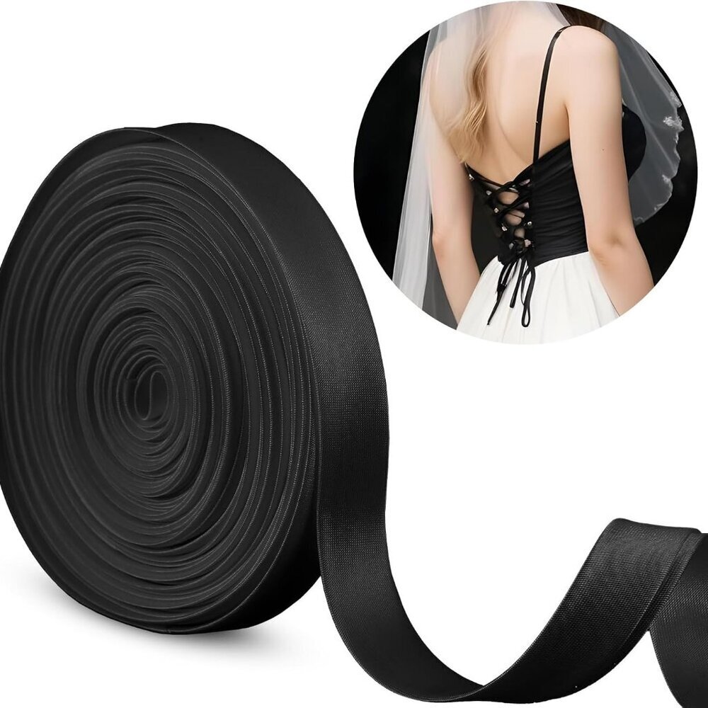 Women's Satin Corset Lacing Tie Back Wedding Dress Replacement Adjustable